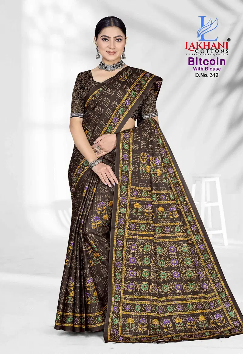 Bitcoin Vol 3 By Lakhani Cotton Printed Daily Wear Saree Orders In India